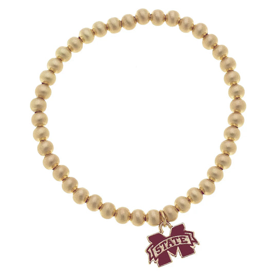 Mississippi State Bulldogs Bead Stretch Bracelet